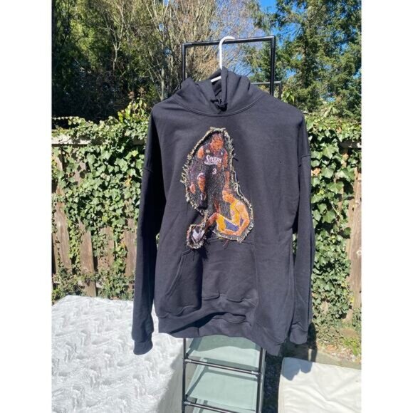 Allen Iverson - Step Over Hand Stitched Hoodie Size Large Men’s New - Picture 1 of 4